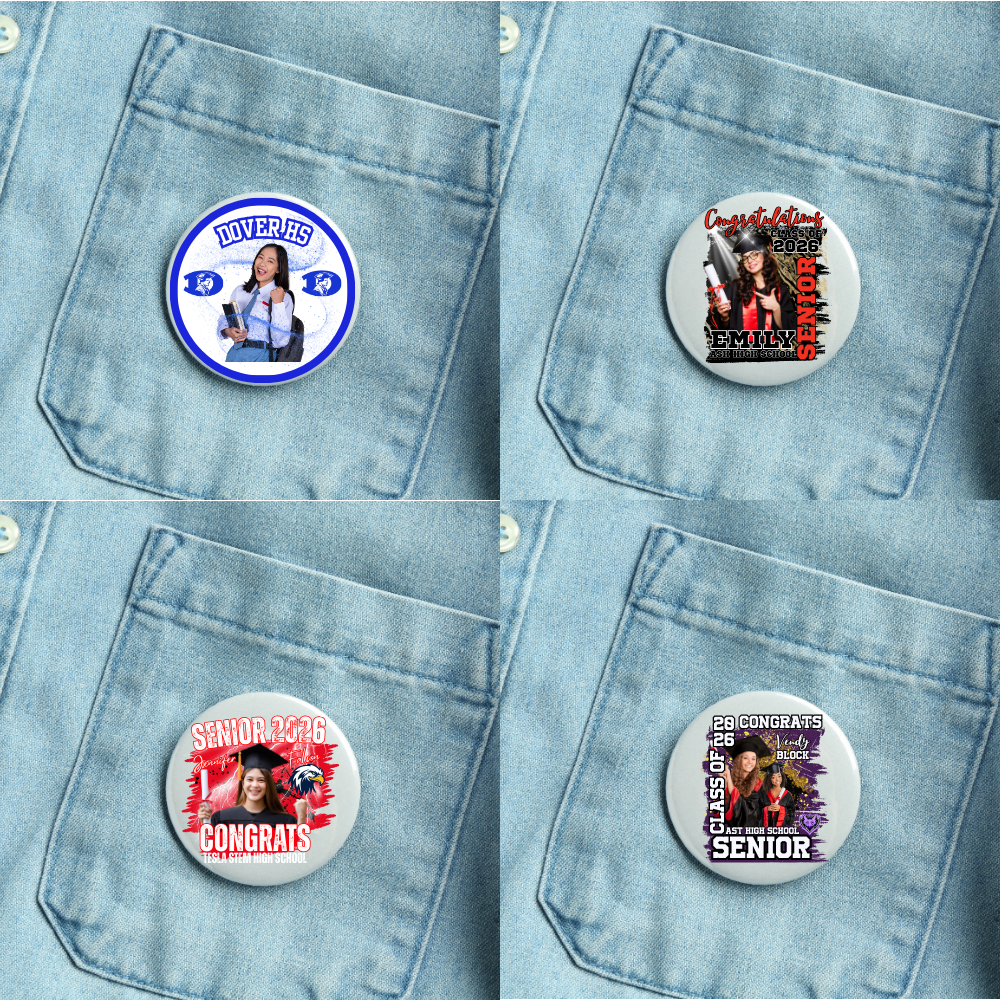 Custom Graduation Button Pins